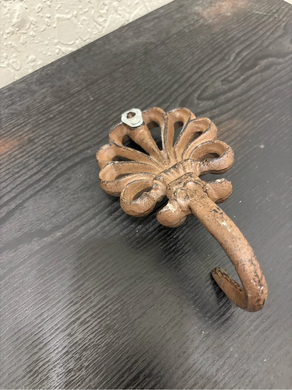 Vintage Rustic Cast Iron Wall Hook, Heavy Duty